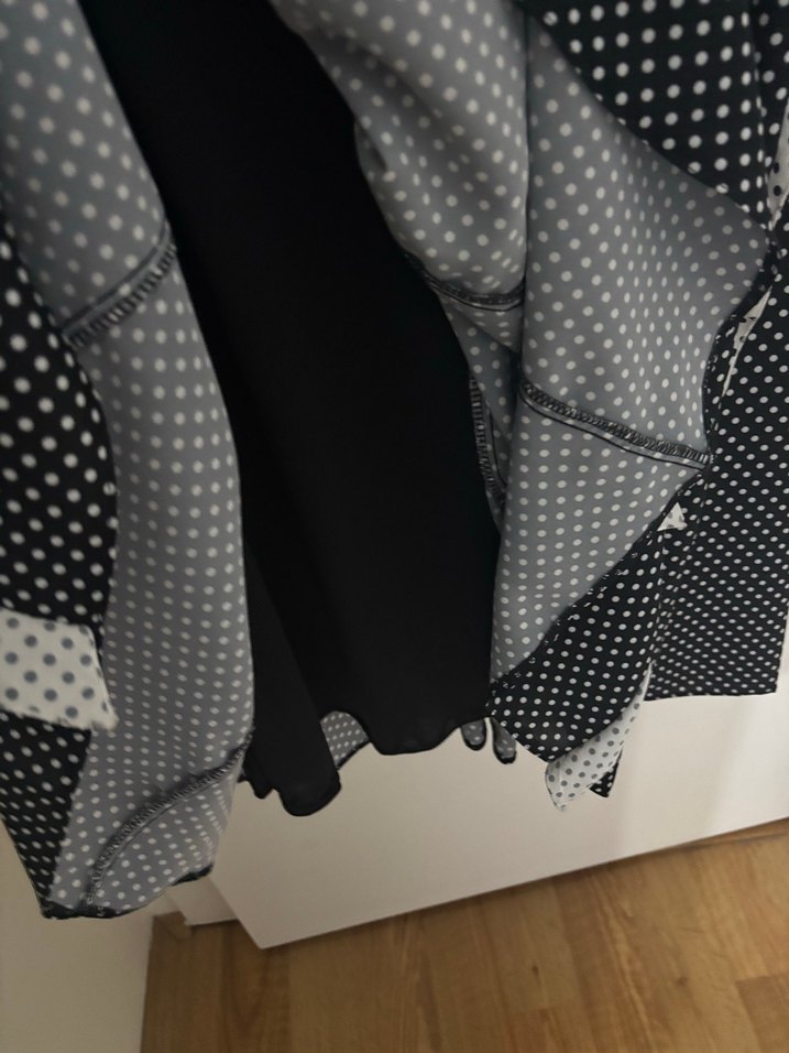 Puantiyeli sıfırkol elbise 38 beden yeni etiketli - Görsel 4