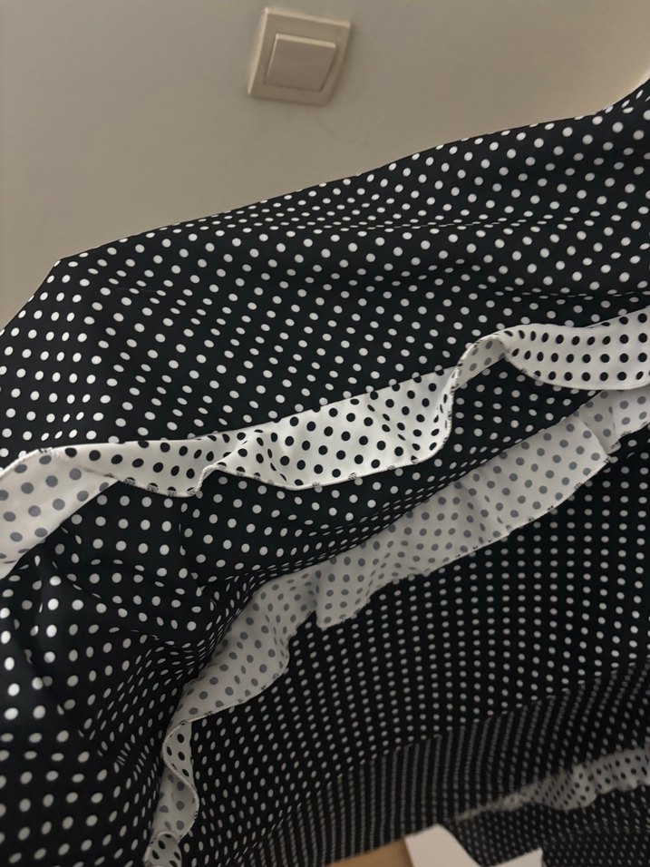 Puantiyeli sıfırkol elbise 38 beden yeni etiketli - Görsel 3