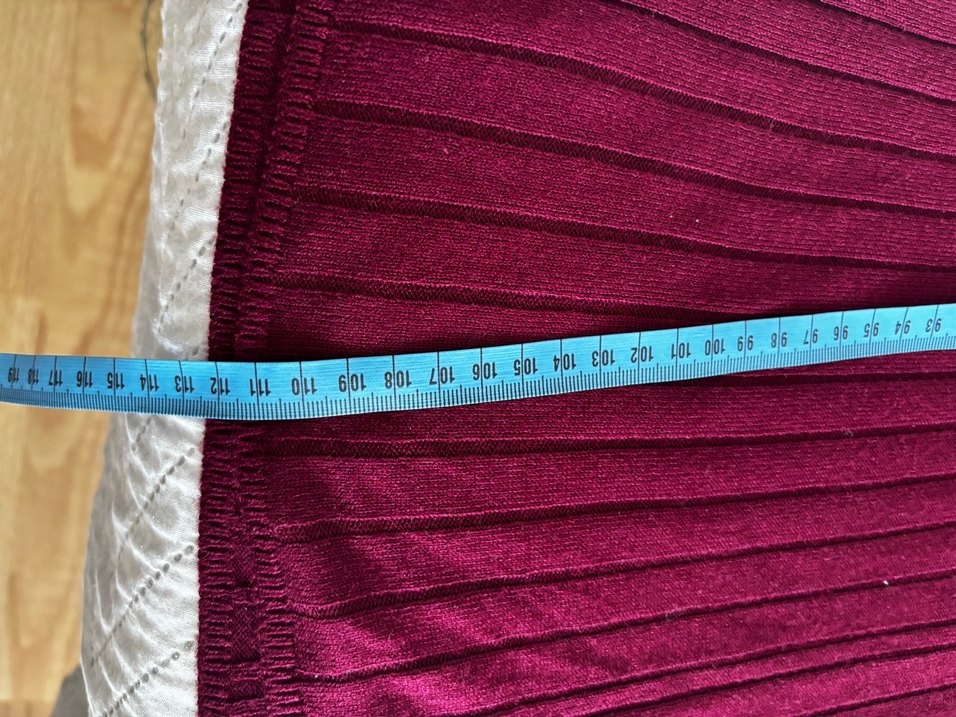 Bordo İnce Triko Midi Elbise - Görsel 4