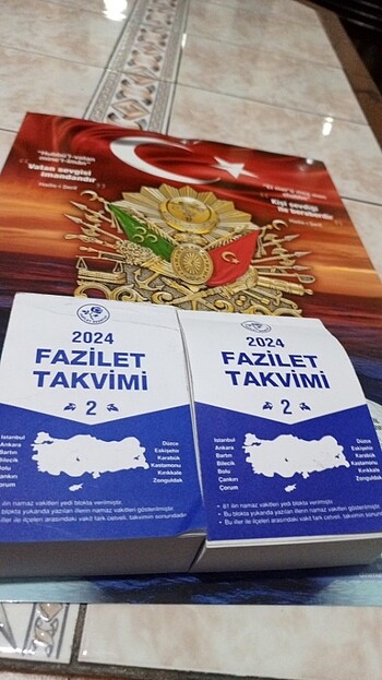 Fazilet takvimi 2 tane , karton 