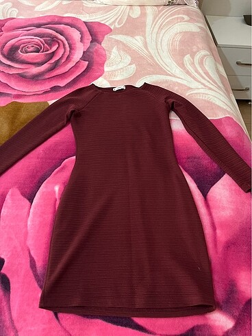 xs Beden bordo Renk Mango xs kısa elbise