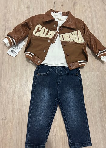Kahverengi Denim Bebek Erkek Takım - Görsel 2