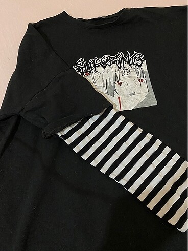 xl Beden siyah Renk naruto sweat oversize