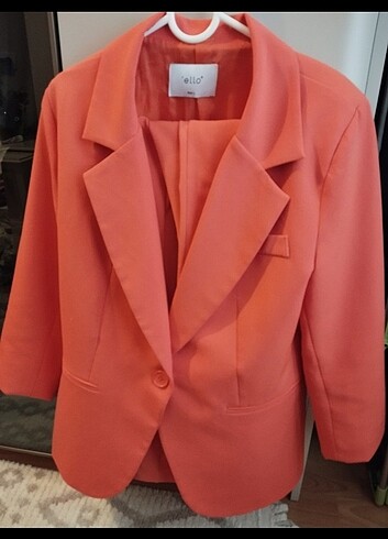 blazer ceket Palazzo pantolon takım M L beden 