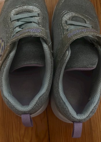 SATILDI!!!Kız Çocuk Gri Skechers Spor Ayakkabı - Görsel 5