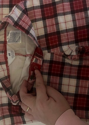 Bordo Ekose tayt H&M - Görsel 3