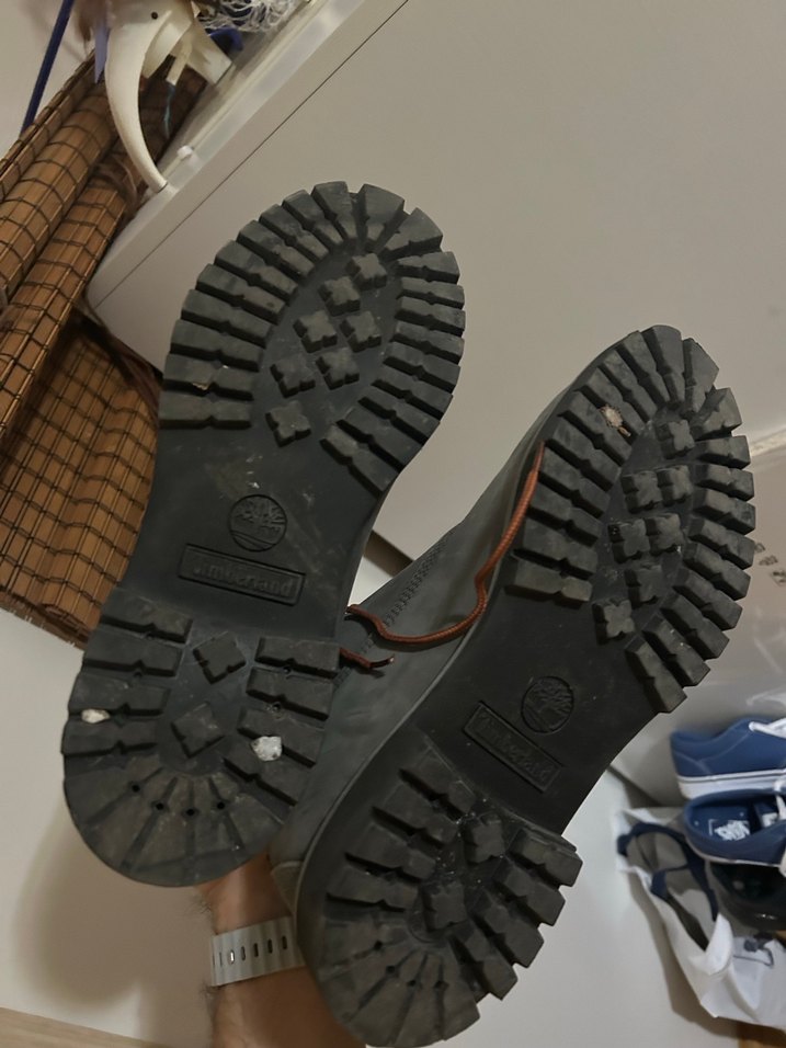 Gri Renk Nubuk Deri Timberland Orijinal Erkek 44 No Bot - Görsel 4