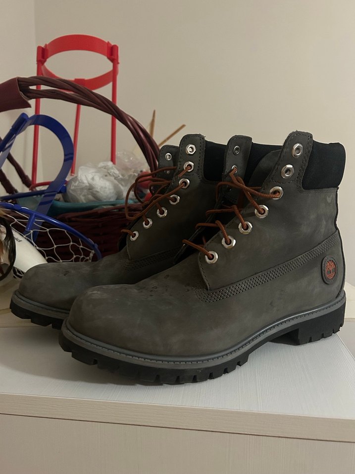 Gri Renk Nubuk Deri Timberland Orijinal Erkek 44 No Bot - Görsel 2