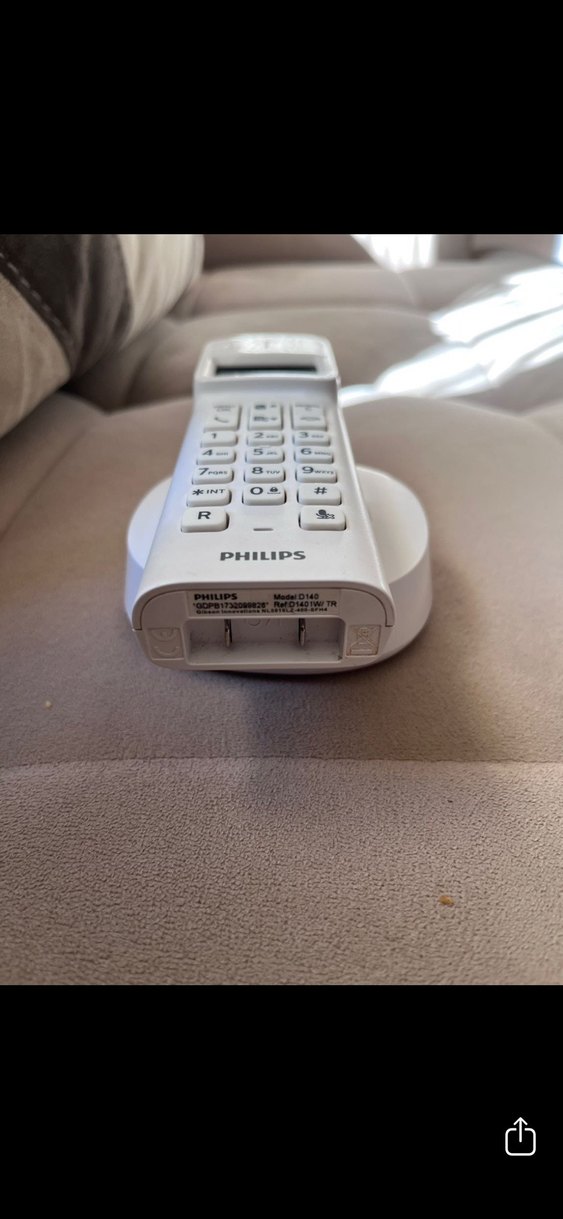 Philips Beyaz Kablosuz Telefon - Görsel 3