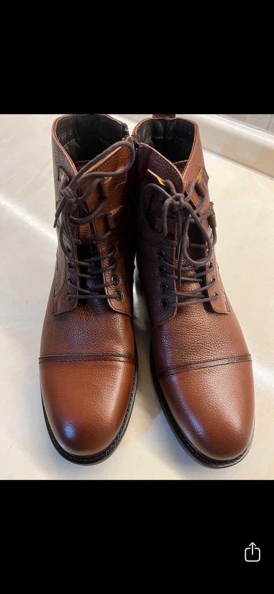 Kahverengi Deri Tokalı Biker Erkek Bot sıfır ürün - Görsel 3