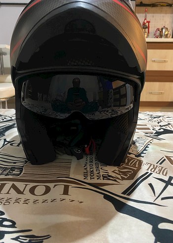 ÇENE AÇILIR GÜNEŞ VİZÖRLÜ JK KASK - Görsel 3