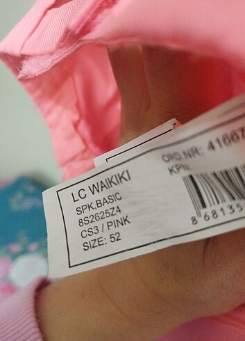 3-5 Yaş, 21 cm Beden pembe Renk LC Waikiki kız çocuk şapka