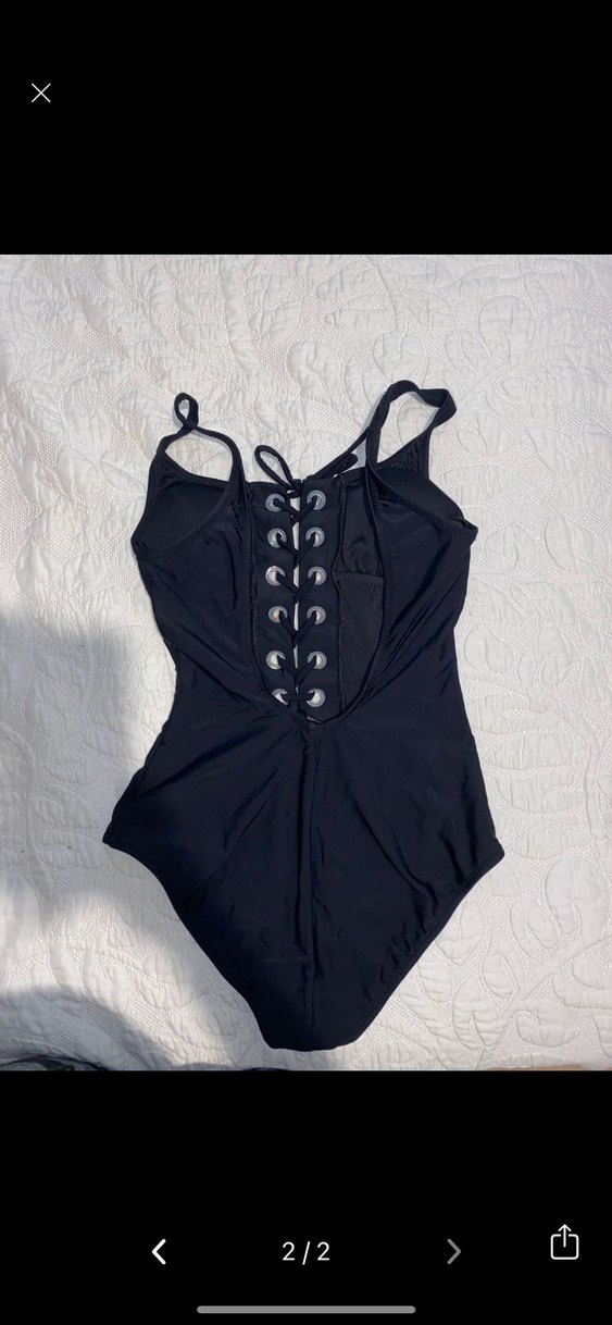 Trendyol Siyah Bağcıklı Mayo - Görsel 2