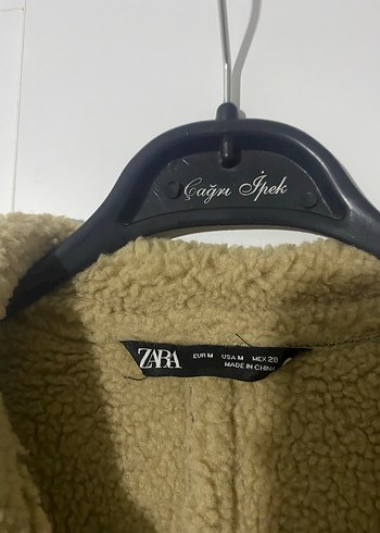 m Beden Zara Kürklü Deri Midi Ceket