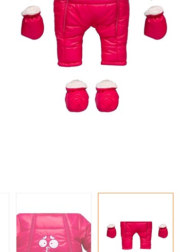 Pembe Kürklü Bebek Kış Tulumu - Görsel 2