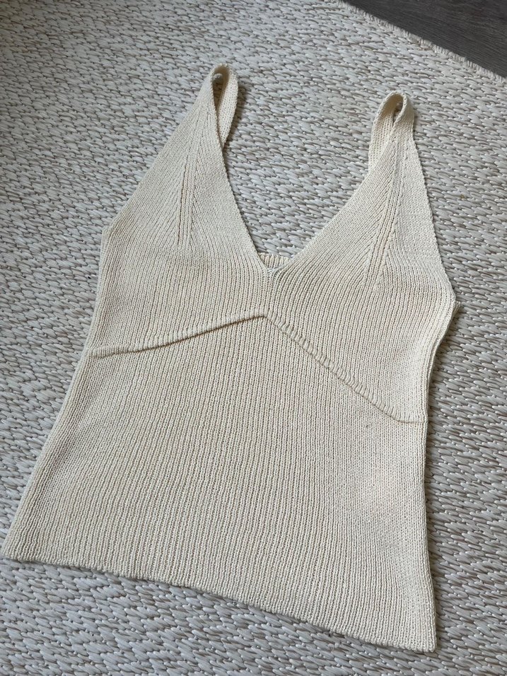 Bej Deri Mini Şort Triko Bluz - Görsel 4