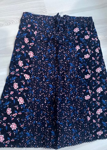 Mavi Çiçek Desenli etek - Görsel 2