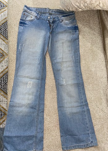 Levis Orijinal Dugmeli Mavi Kadin Midi Kot Pantolon