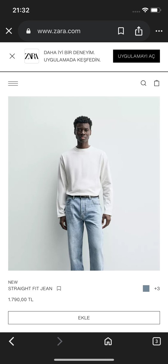 ZARA erkek jean - Görsel 2