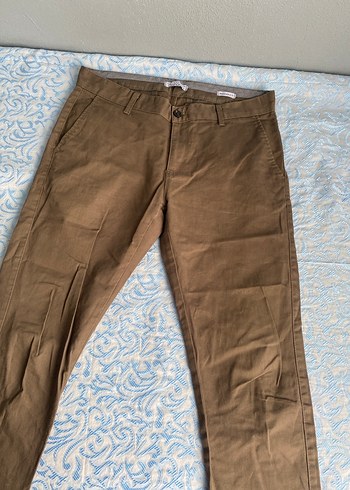 Düğmeli Mavi Bol Kesim Jean - Görsel 9