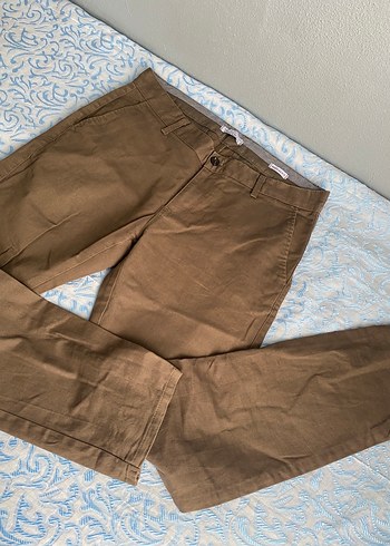 Düğmeli Mavi Bol Kesim Jean - Görsel 8