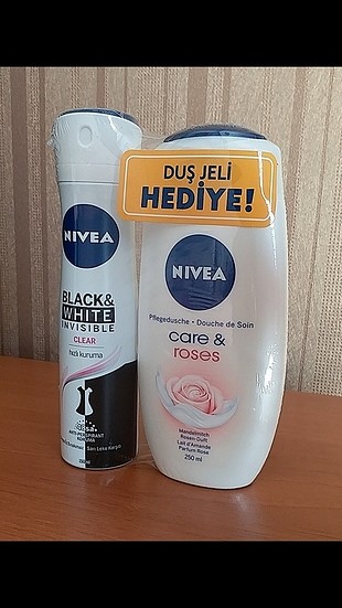 Nivea black&white; bayan deodorant + duş jeli