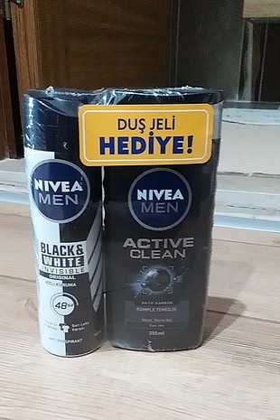 Nivea erkek deodorant + duş jeli (2li set)