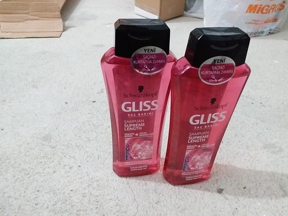 universal Beden 2 adet gliss şampuan 400+400 ml