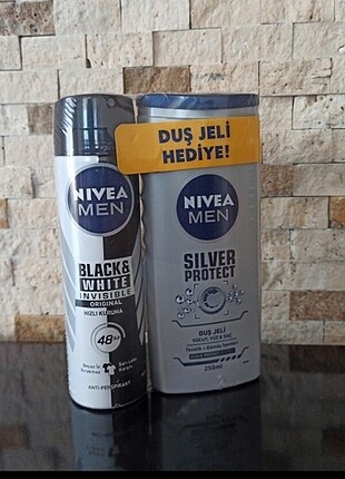 Nivea bay sprey deodorant + duş jeli. Açılmamış ambalajında.