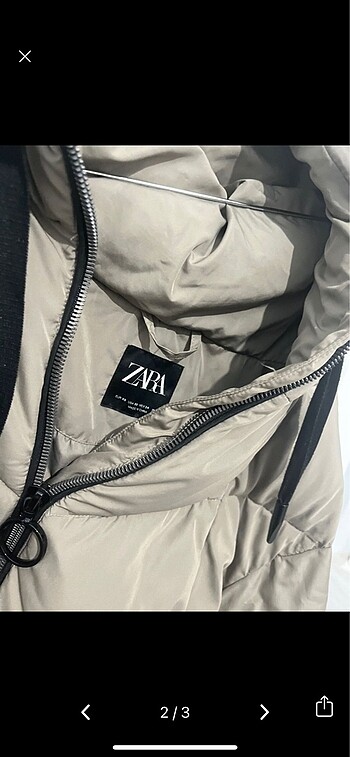 xs Beden Zara Haki Şişme mont