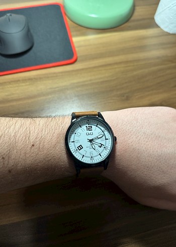 Q&Q Erkek Kol Saati 3G2328 Bej Deri Kayış - Görsel 5