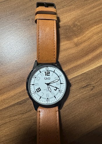 Q&Q Erkek Kol Saati 3G2328 Bej Deri Kayış - Görsel 2