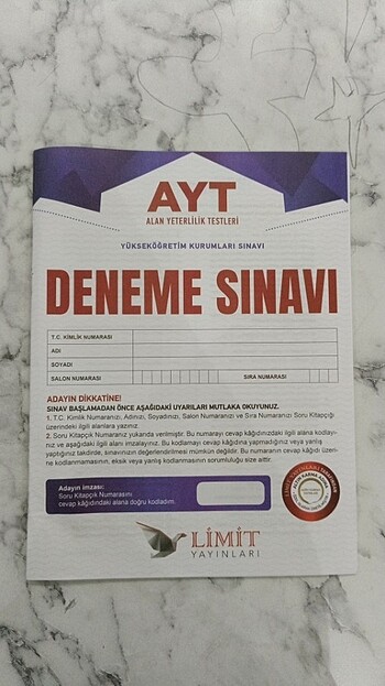  Limit ayt denemesi 