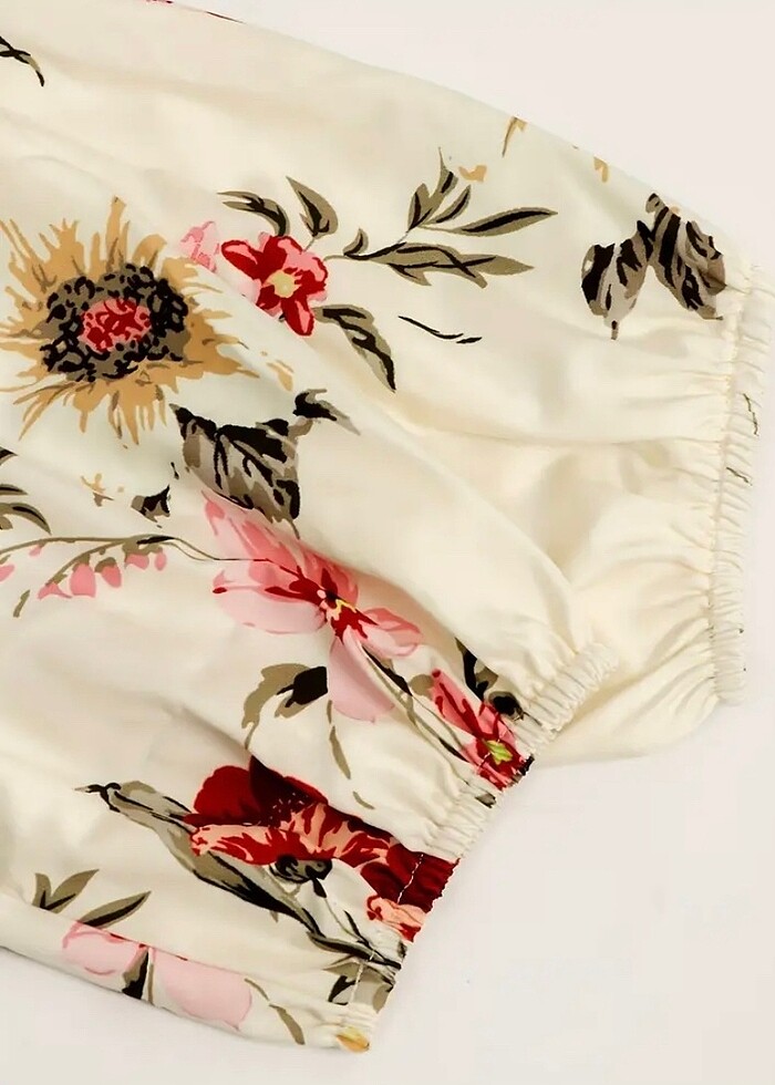 Çiçek desenli A kesim elbise - Görsel 4