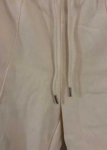 Pamuklu Beyaz Salaş Kadın Eşofman Altı - Görsel 4