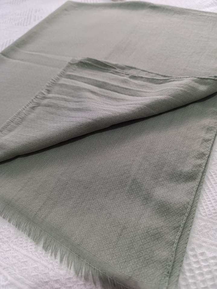 yesil pamuklu Kadın Şal - Görsel 4