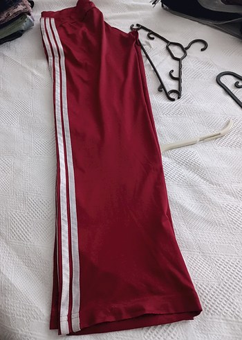 Bordo Fermuarlı Kadın Eşofman Altı - Görsel 3