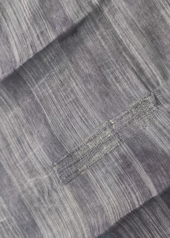 Lacivert Gri Keten Kadın Şal - Görsel 5