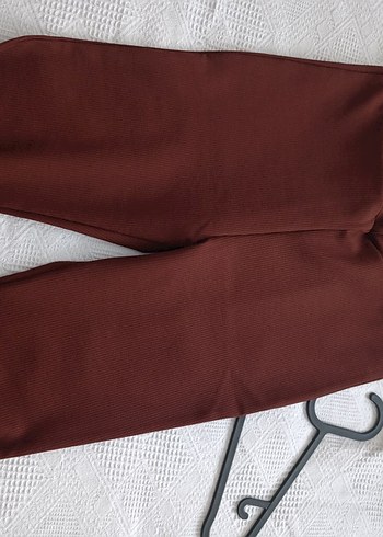 Kadın Kahverengi Pilili Kumaş Pantolon - Görsel 2