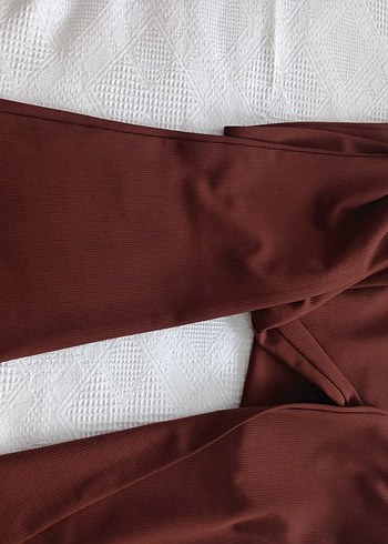 Kadın Kahverengi Pilili Kumaş Pantolon - Görsel 3