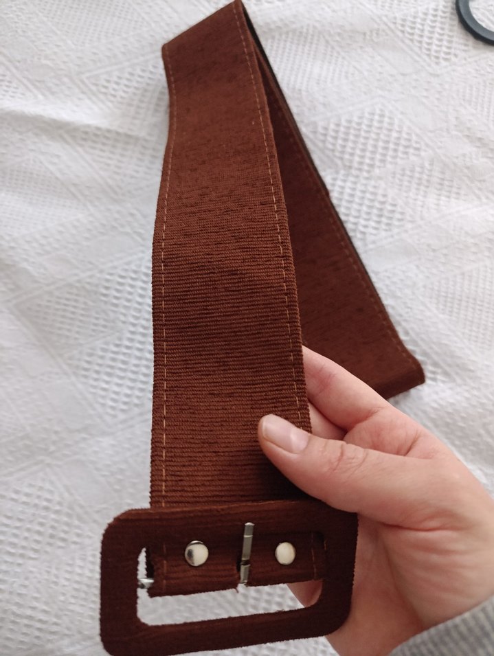 Kadın Kahverengi Pilili Kumaş Pantolon - Görsel 5