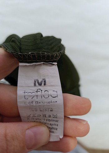 Kadın Yeşil Pileli Kumaş Pantolon - Görsel 6