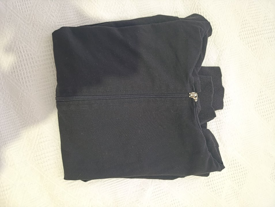 Siyah Fermuarlı Kadın Midi Kapşon - Görsel 4