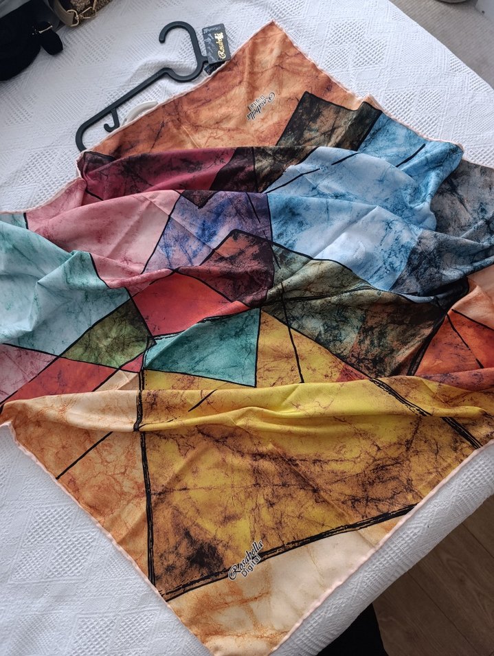 Bohem Çok Renkli Kadın Eşarp - Görsel 2