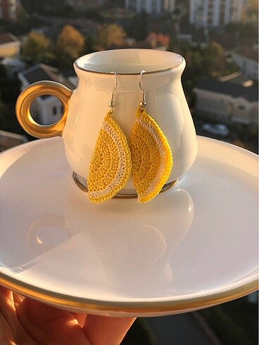 Yarım Limon Küpe