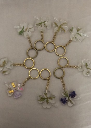 Altın Renk Zincir Detaylı Bohem Anahtarlık - Görsel 3