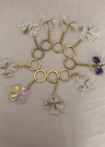 Altın Renk Zincir Detaylı Bohem Anahtarlık - Görsel 4