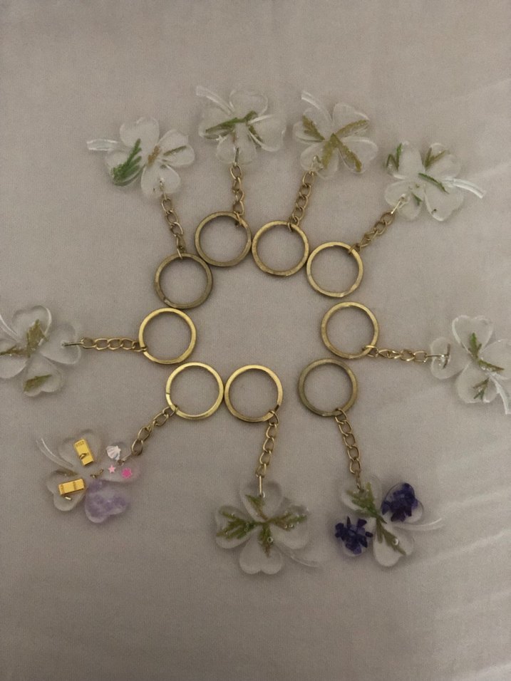 Altın Renk Zincir Detaylı Bohem Anahtarlık - Görsel 3