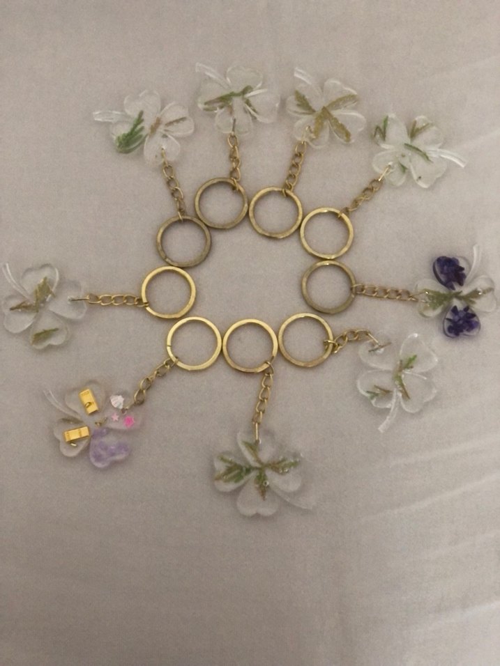 Altın Renk Zincir Detaylı Bohem Anahtarlık - Görsel 4