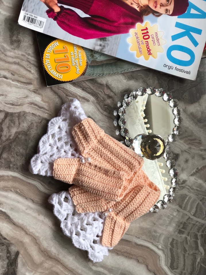 Dantel Detaylı Bohem Örgü Kadın Eldiveni - Görsel 3